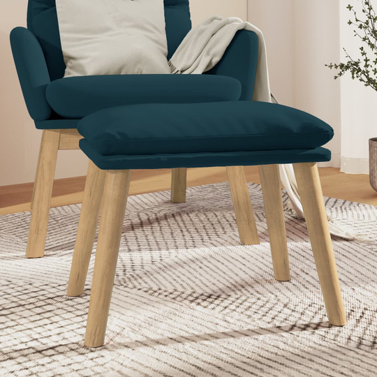 vidaXL Fotpall blå 45x29,5x39 cm sammet