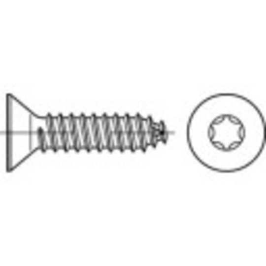 TOOLCRAFT 145362 Försänkta plåtskruvar 5.5 mm 16 mm T-profil DIN 7982 Stål galvaniskt förzinkad 500 st