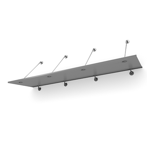 Entrétak Easy Collection - Tube Silver aluminium, Silver aluminium, 2500 mm