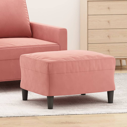 vidaXL Fotpall rosa 60x50x41 cm sammet