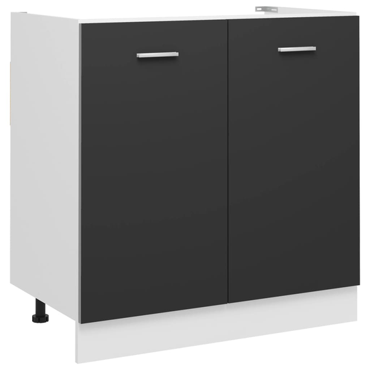 vidaXL Underskåp för diskho grå 80x46x81,5 cm konstruerat trä