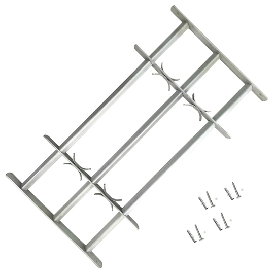 vidaXL Justerbart Fönstergaller för fönster med 3 stänger 500-650 mm