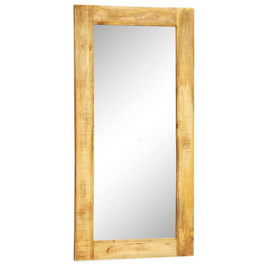 vidaXL Väggspegel med ram av massivt trä 120 x 60 cm
