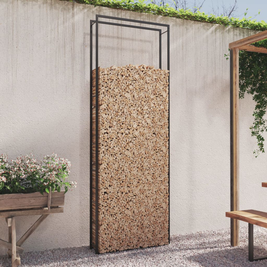 vidaXL Vedställ matt svart 110x28x312 cm stål