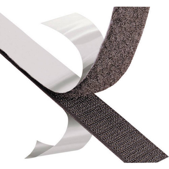 Kardborreband för fastlimning Statisk del (L x B) 1000 mm x 25 mm Svart 3M SJ 3526N Metervara