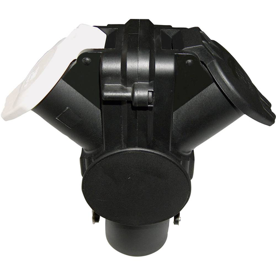 SecoRüt 60203 Släpvagn adapter [Sockel 15-polig - Stiftkontakt 7-polig Typ S, Stiftkontakt 7-polig Typ N] ABS plast