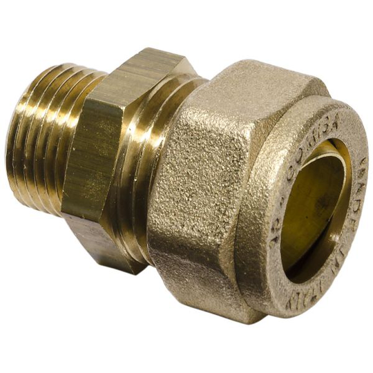 Gelia 3006155042 Klämringskoppling rak, för PEX, inkl. stödhylsa utv. gänga, 15xG10