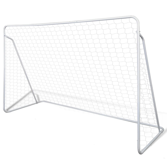 vidaXL Fotbollsmål i stål med nät 240 x 90 x 150 cm