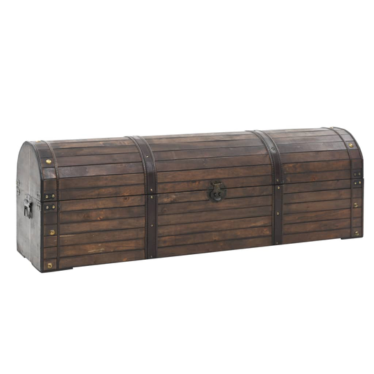vidaXL Förvaringskista massivt trä vintagestil 120x30x40 cm