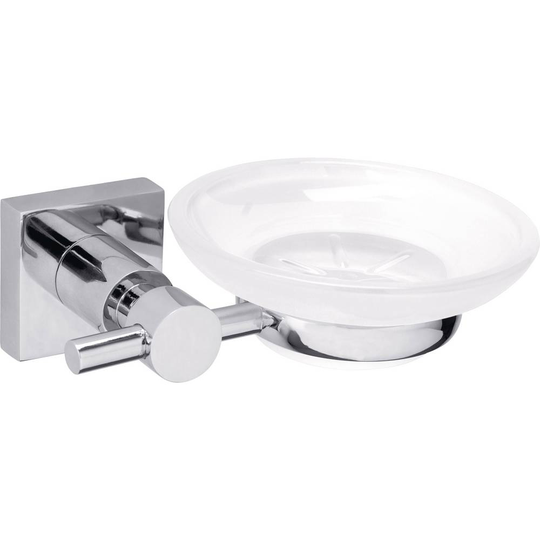 tesa hukk 40256-00000-00 Tvålskål Krom (glänsande), Vit (satinerad)