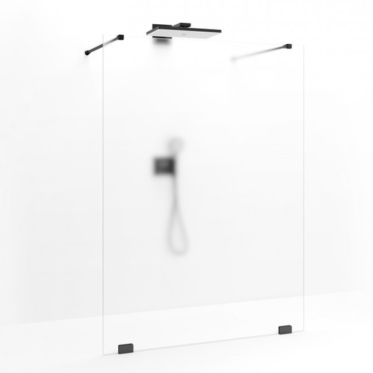 Grace Skärmvägg Walk in shower - Ice Svart 140