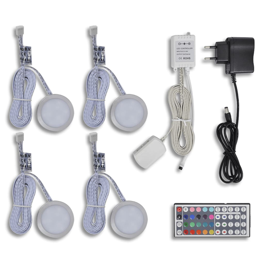 LED belysning, rund till köksskåp 4-pack