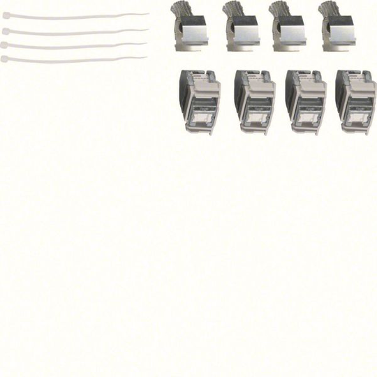 Hager TN002 Modularuttag 4 x RJ45, normutförande