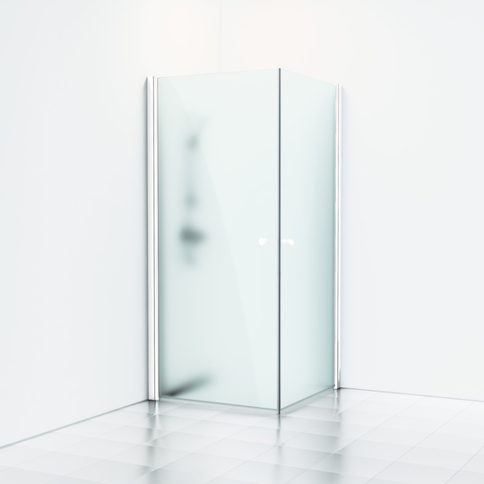 Svedbergs Duschhörna Skoga Rak 90X90 - Frostglas Vitt Matt