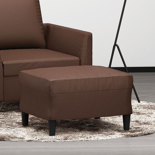 vidaXL Fotpall brun 60x50x41 cm konstläder