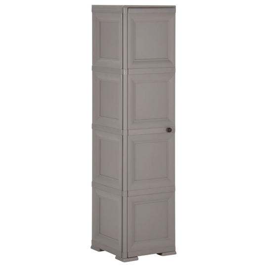 vidaXL Plastskåp 40x43x164 cm träimitation grå