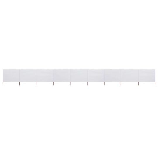 vidaXL Vindskydd 9 paneler tyg 1200x160 cm sandvit