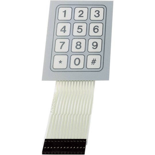 Membran-keypad Knappsats-matris 3 x 4 TRU COMPONENTS SU709930 1 st