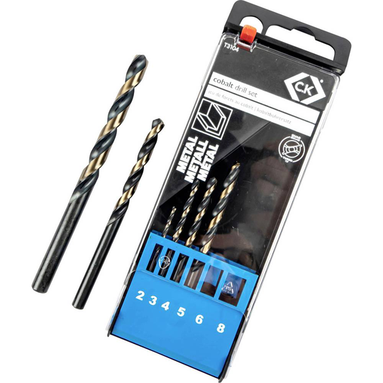 Multiborr 6 delar 2 mm, 3 mm, 4 mm, 5 mm, 6 mm, 8 mm C.K T3104 1 set