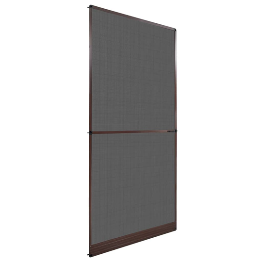 vidaXL Insektsnät med gångjärn för dörrar 100 x 215 cm brun