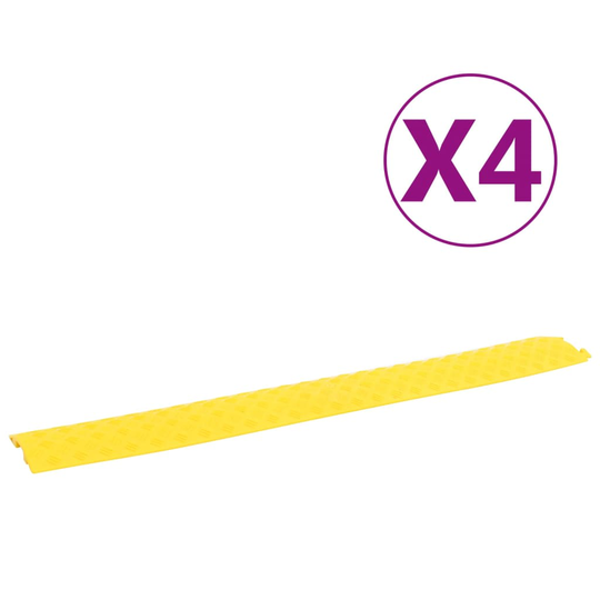 vidaXL Kabelbryggor 4 st 100 cm gul