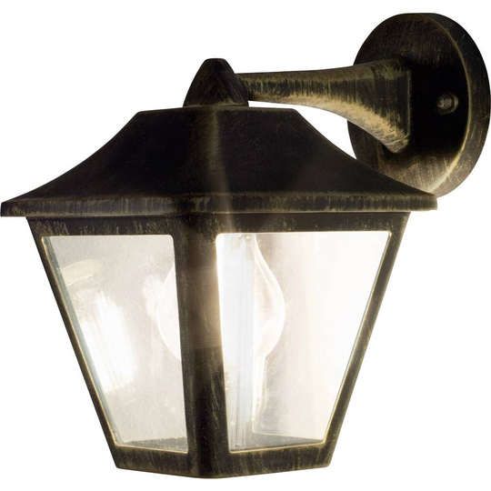 LEDVANCE ENDURA® CLASSIC TRADITIONAL ALU L 4058075206168 Utomhusväggbelysning LED E27 Svart, Guld