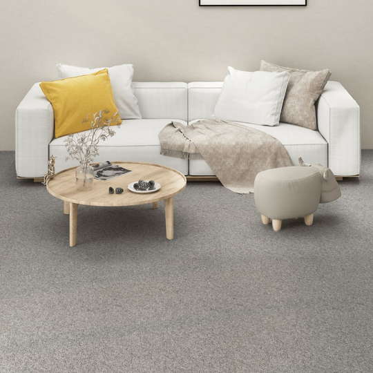 vidaXL Textilplattor 16 st 4 m² 25x100 cm ljusgrå