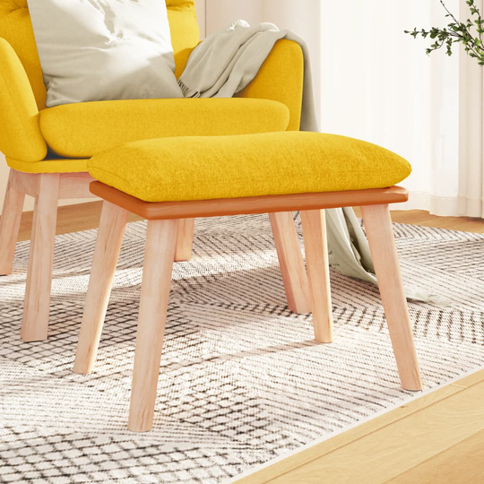 vidaXL Fotpall senapsgul 45x29,5x39 cm tyg och konstläder