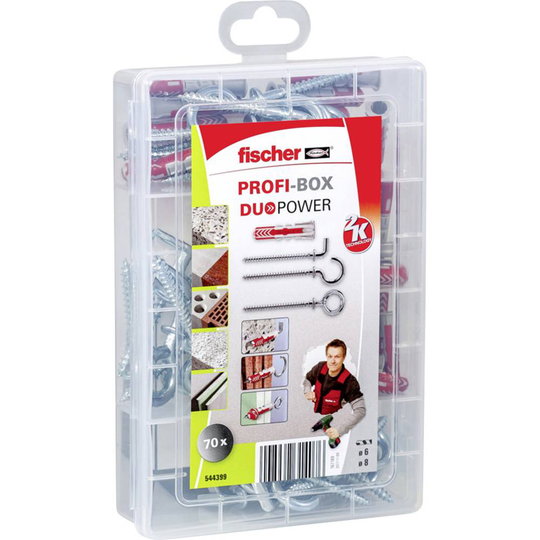 Fischer DUOPOWER + Haken Pluggsortiment 544399 1 set