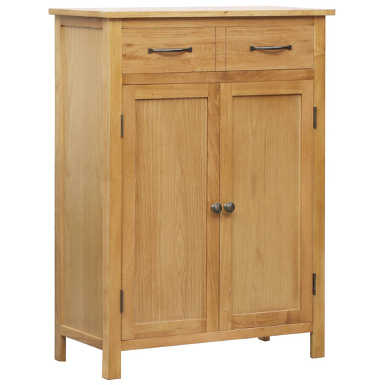 vidaXL Skoskåp 76x37x105 cm massivt ekträ