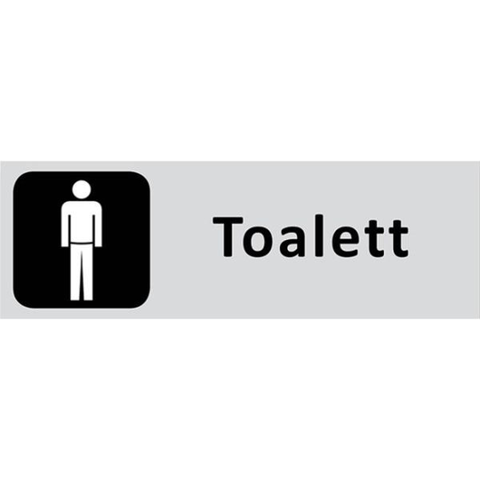 UniGraphics 6705300 Skylt Toalett, 225 x 80 mm Herr