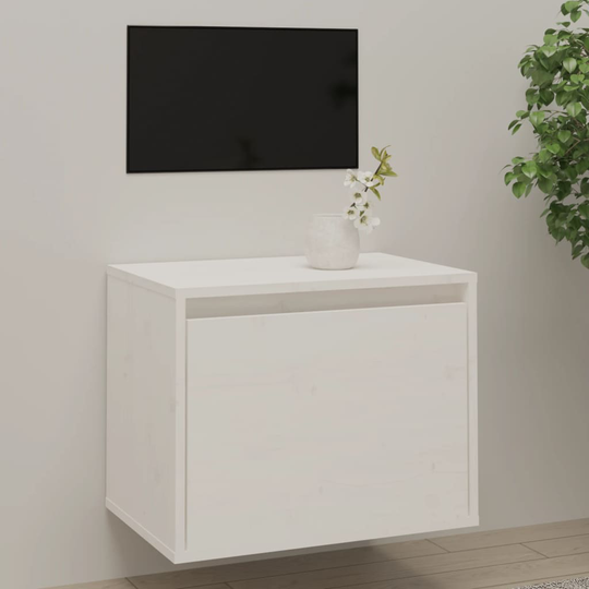 vidaXL Väggskåp 45x30x35 cm massiv furu vit