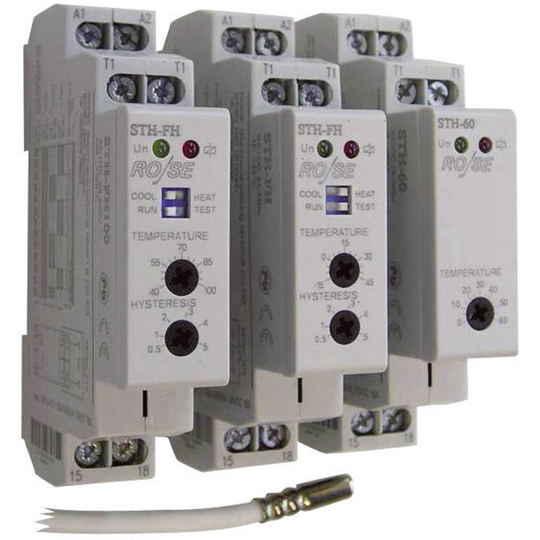 Värmetermostat för skåp STH-FH Rose LM 240 V/AC, 240 V/DC 1 NO