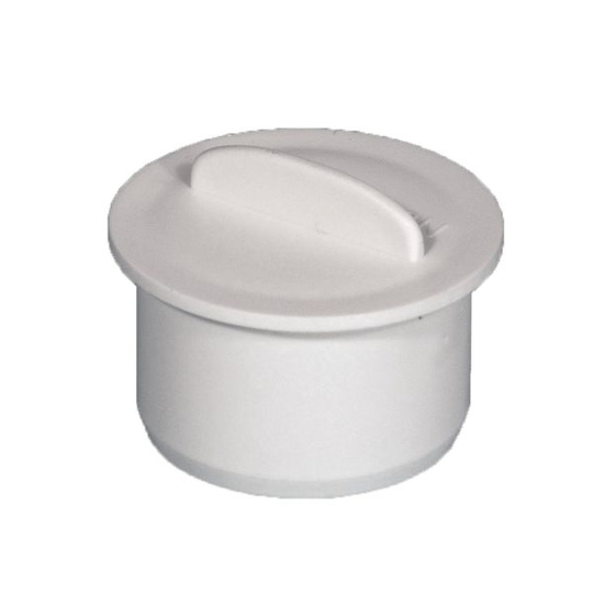 Purus 2910330 Ändpropp slätända, vit 32 mm