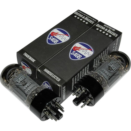 6V6GT S4GB Premium elektronrör matchade par Utvalt för Gitarr & bas Ändpentod Antal poler: 8 Lampsockel: Oktal Innehåll 2 st