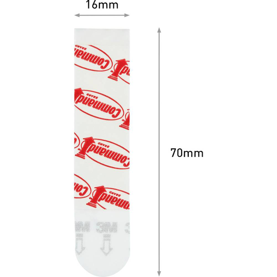 Krok (L x B) 70 mm x 16 mm Vit 3M Innehåll: 10 st