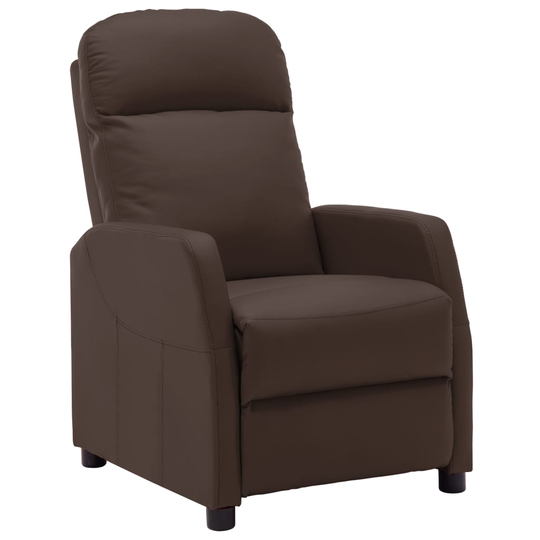 vidaXL Reclinerfåtölj brun konstläder