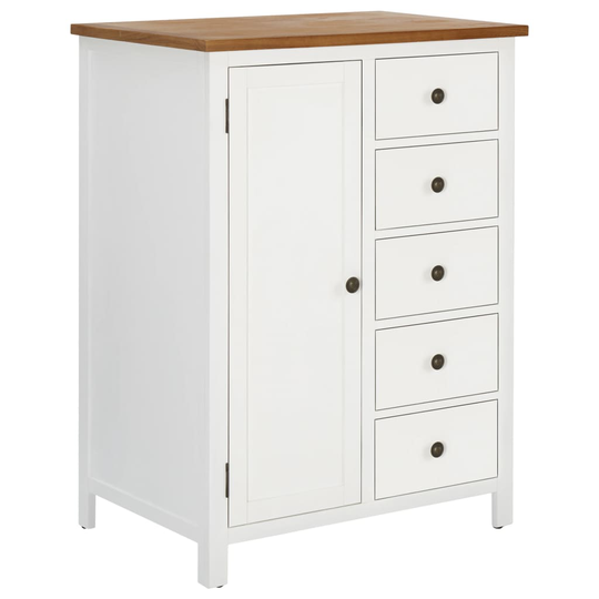 vidaXl Garderob 76x52x105 cm massiv ek