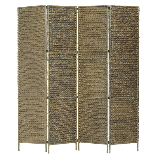 vidaXL Rumsavdelare 4-paneler vattenhyacint 154x160 cm brun