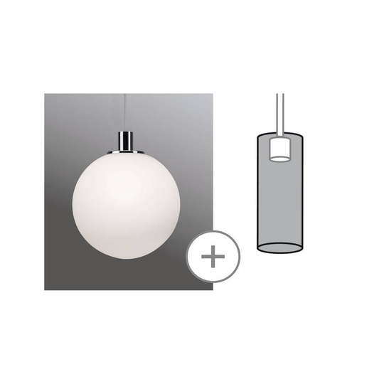 Högspänningsystem-komponent Lampskärm Paulmann Alari Opal 95444