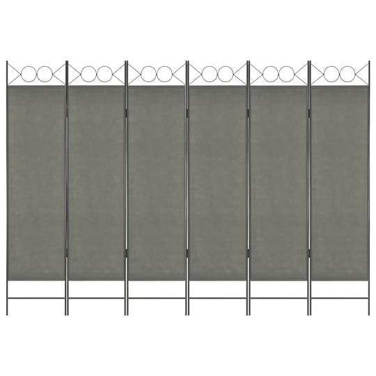 vidaXL Rumsavdelare 6 paneler antracit 240x180 cm