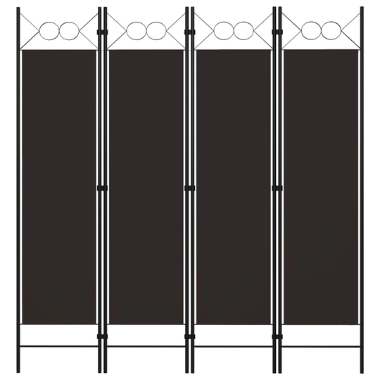 vidaXL Rumsavdelare 4 paneler brun 160x180 cm