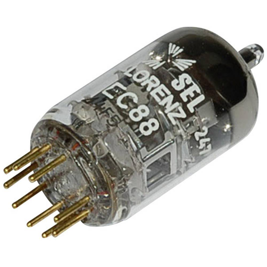 EC 88 Elektronrör Triod 175 V 13 mA Antal poler: 9 Lampsockel: Noval Innehåll 1 st