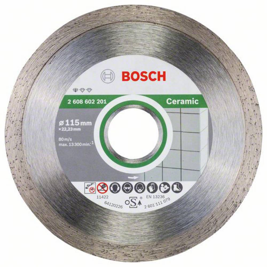 Diamantkapskiva Professional för keramik, 115 x 22,23 x 1,6 x 7 mm, 1-pack Bosch Accessories 2608602201 Diameter 115 mm 1 st