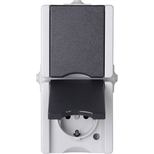 Kopp 2x Komplett Vägguttag lock PROAQA Grå 947555007