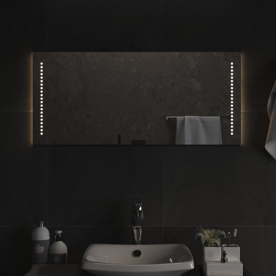 vidaXL Badrumsspegel LED 90x40 cm