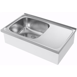 Ifö Arbetsbänk CA 8x5 inkl. vippventil och rostfria konsoler