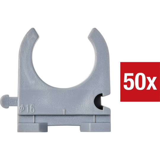 TRU COMPONENTS TC-9859372 Klämma EN16 16 mm Grå 50 st