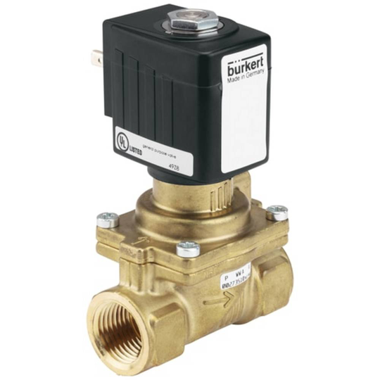 Bürkert Servostyrd ventil 221843 6281 EV 230 V/AC G 3/8 hylsa Nominell bredd 13 mm Kapslingsmaterial Mässing Tätningsmaterial NBR 1 st