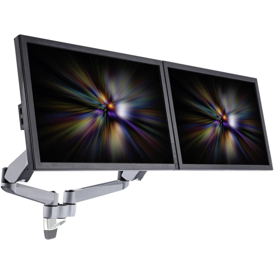 SpeaKa Professional SP-1624884 Superflex 2x Monitor-väggfäste 25,4 cm (10) - 68,6 cm (27) Justerbar i höjd, Tiltbar, Svängbar, Roterbar